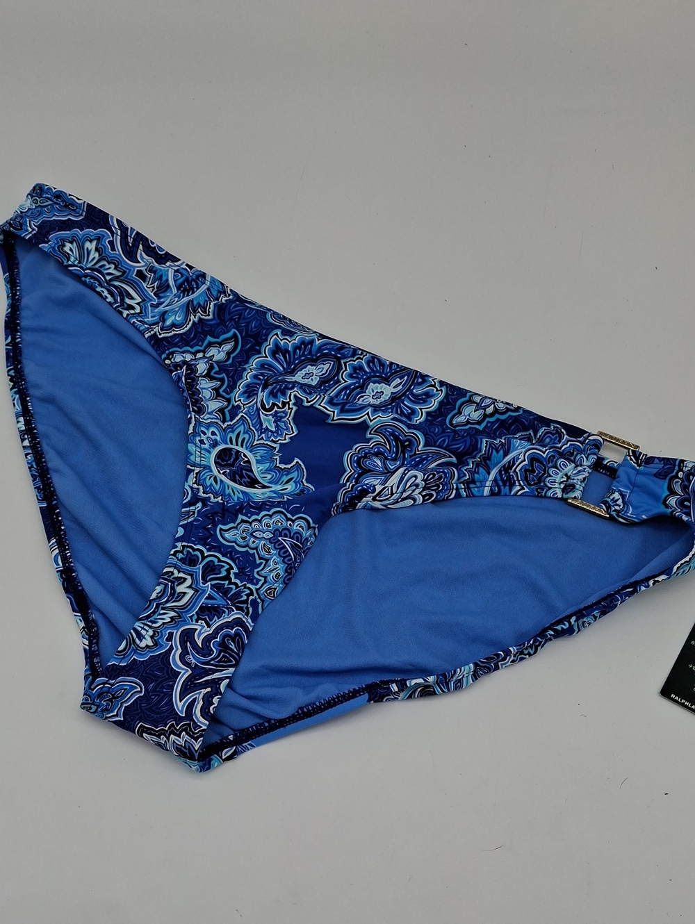Lauren Ralph Lauren Bandana Paisley Ring Hipster Bikini Bottom Blue 16